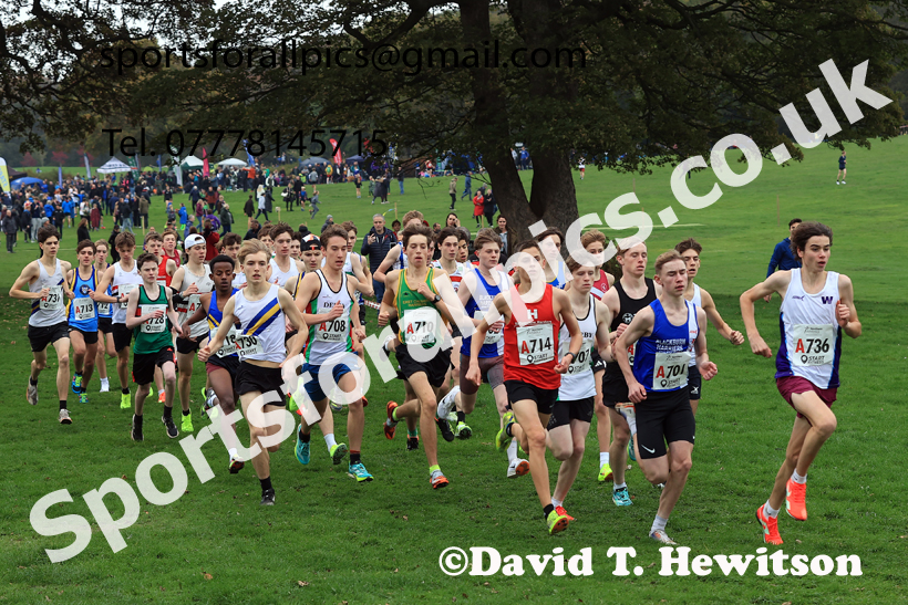 Mens Under-17s relay, 2025 Northern Cross Country Relays, Graves Park, Sheffield. Photo: David T. Hewitson/Sports for All Pics